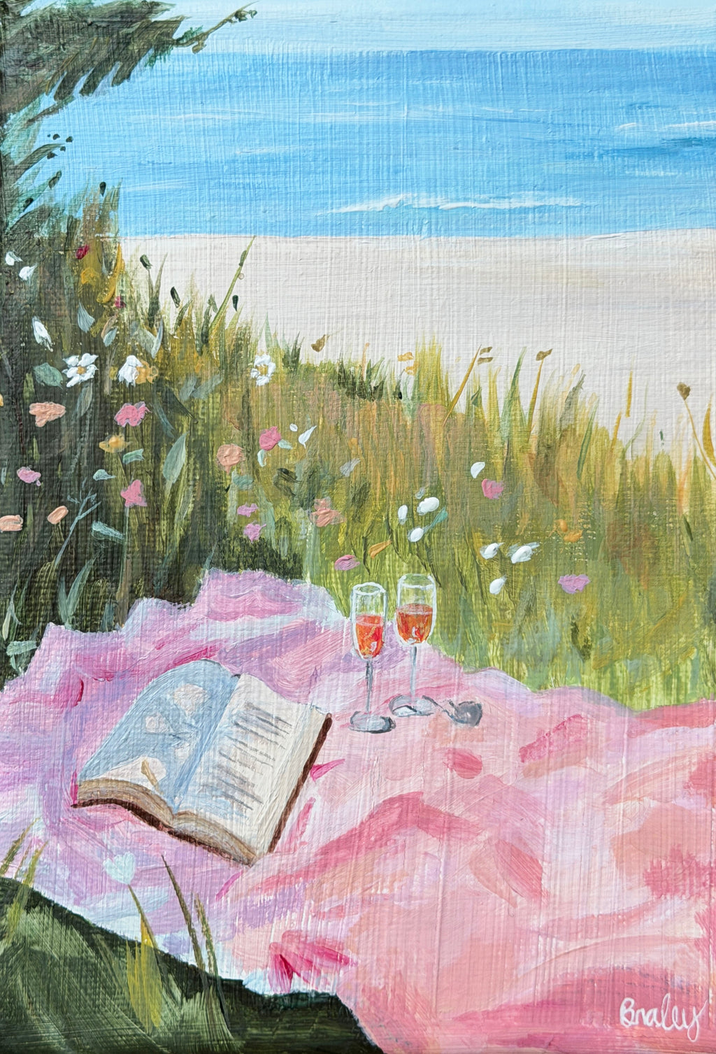Spring Picnic, 5x7 Original
