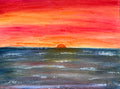 Rainbow Sunset. 5x7 Inch Original
