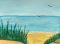 Beach Scene, 5x7 Inch Original