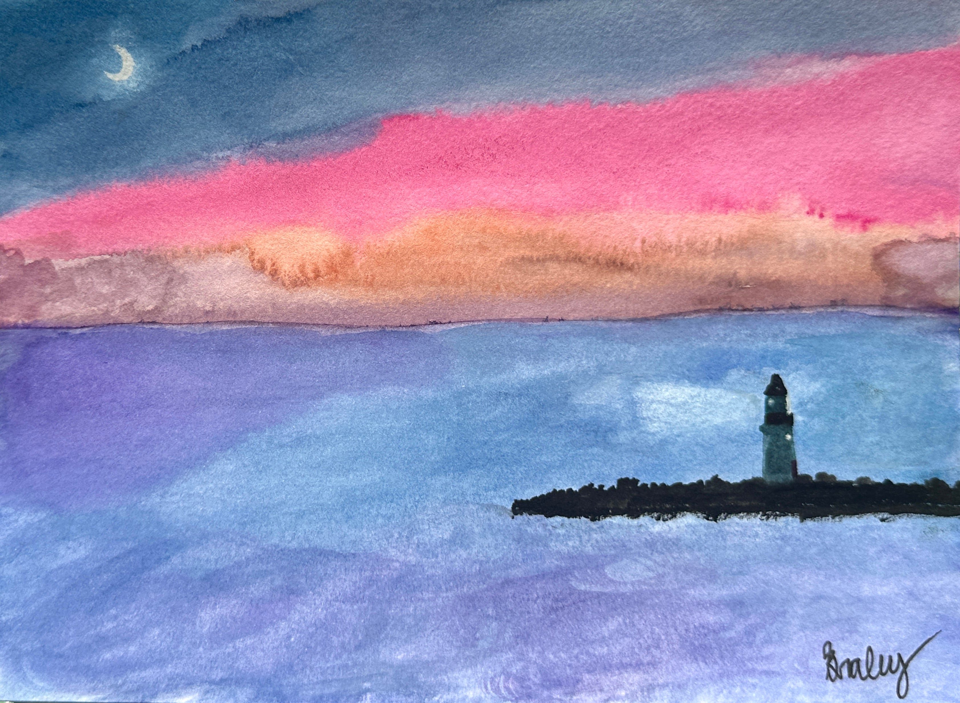 Painted Sky, 5x7 Inch Original
