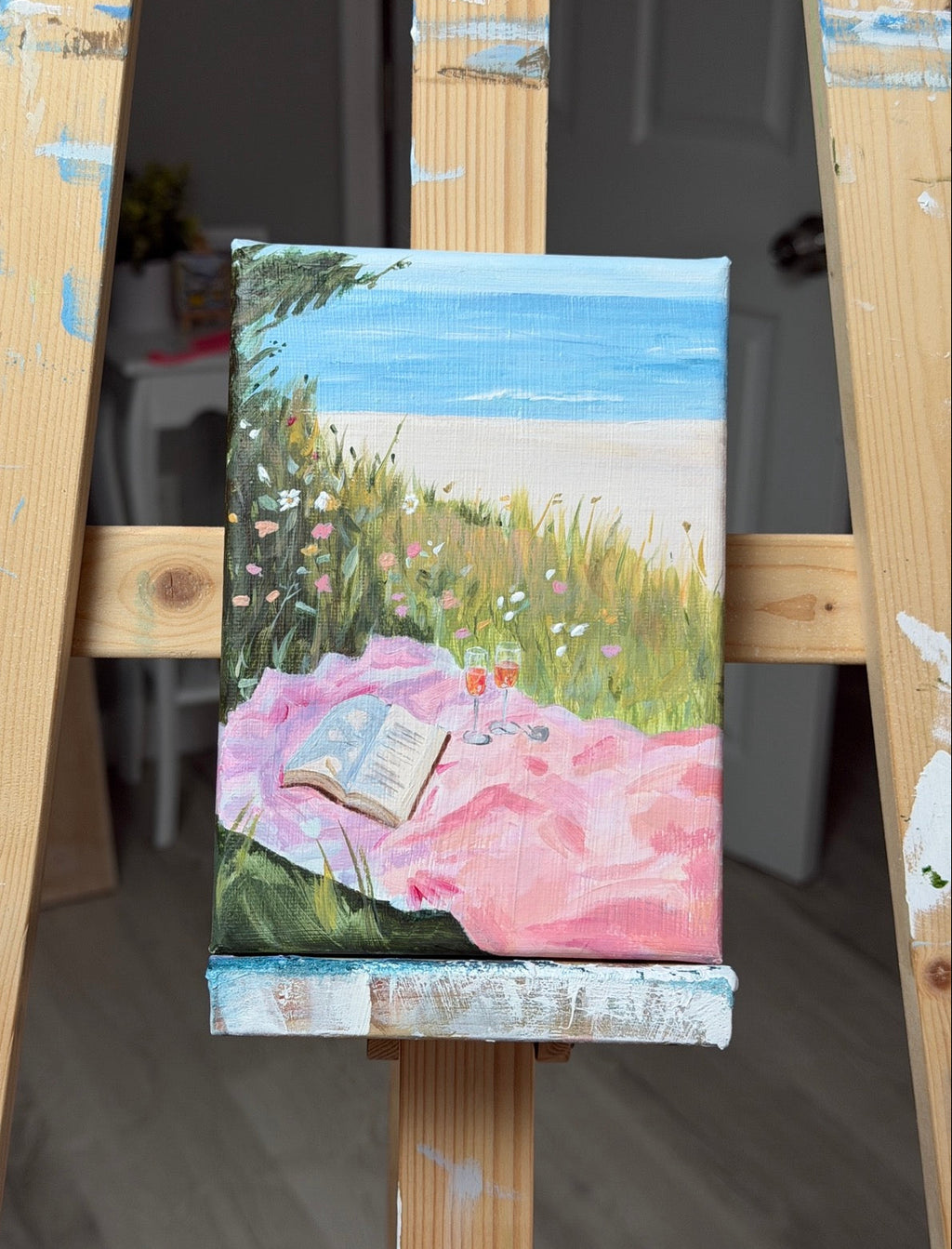 Spring Picnic, 5x7 Original